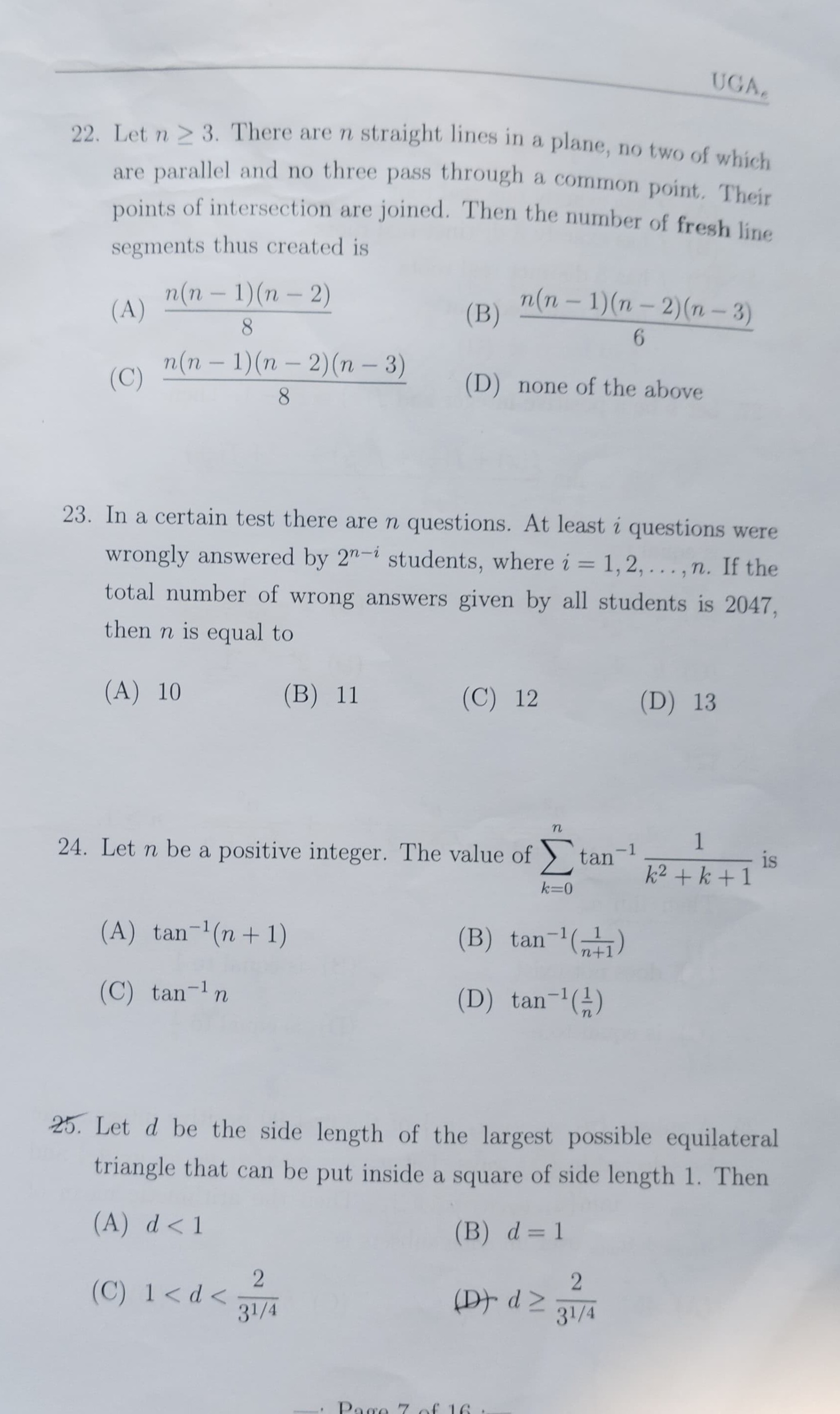 UGB Statistics Solution